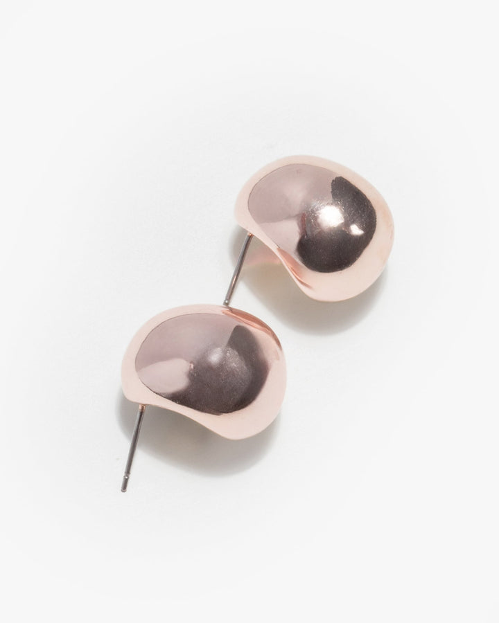 Colette by Colette Hayman Rose Gold Chubby Drop Stud Earrings