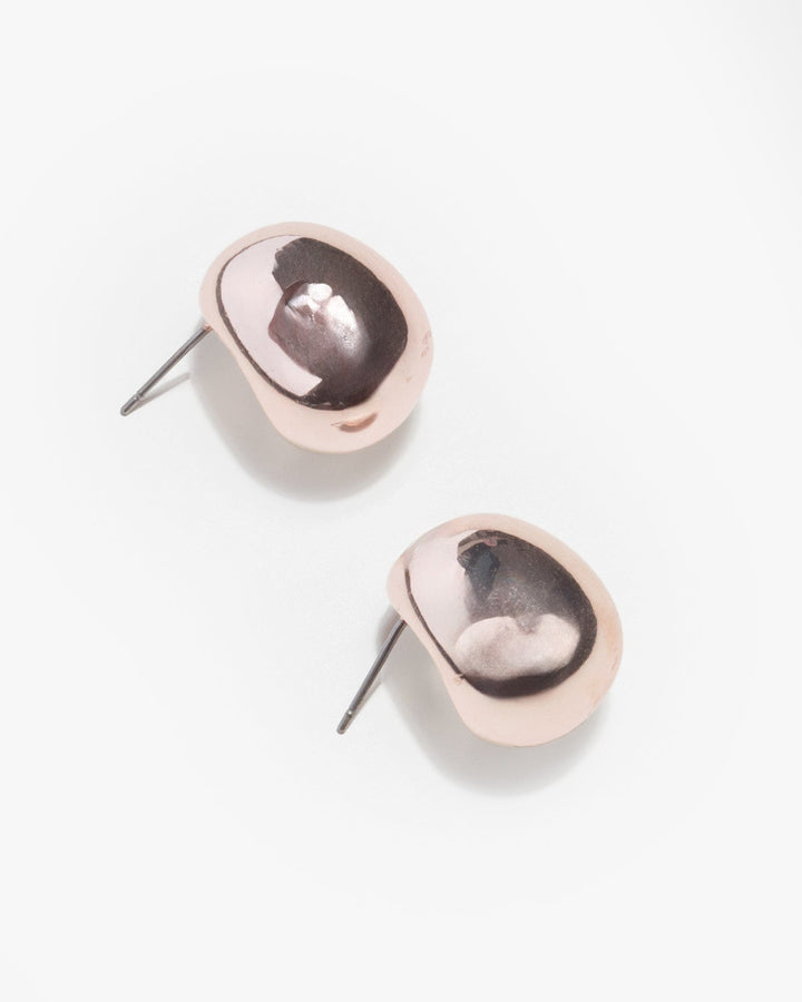 Colette by Colette Hayman Rose Gold Chubby Drop Stud Earrings