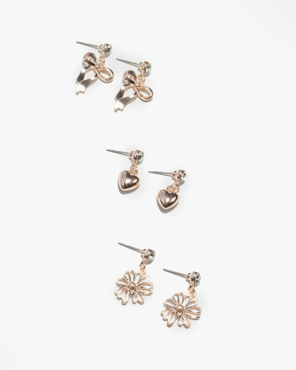 Colette by Colette Hayman Rose Gold Coquette Earring Pack