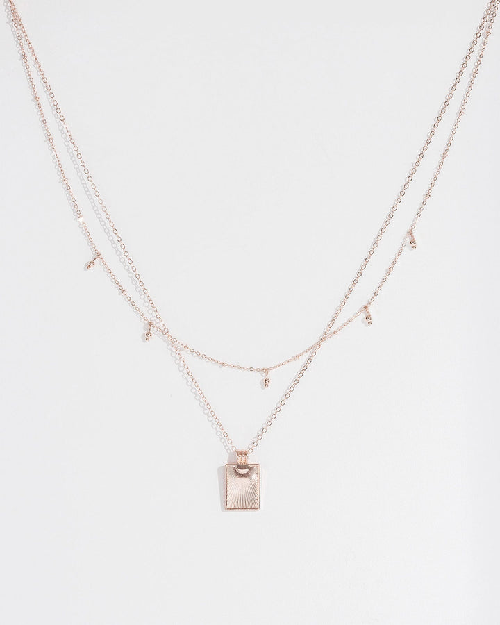 Colette by Colette Hayman Rose Gold Lined Pendant Necklace Pack