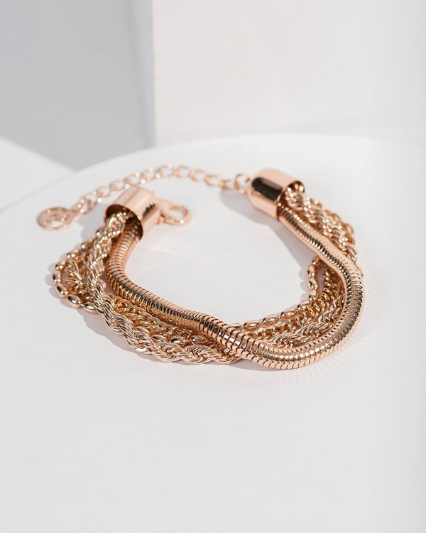 Colette by Colette Hayman Rose Gold Multi Chain Bracelet