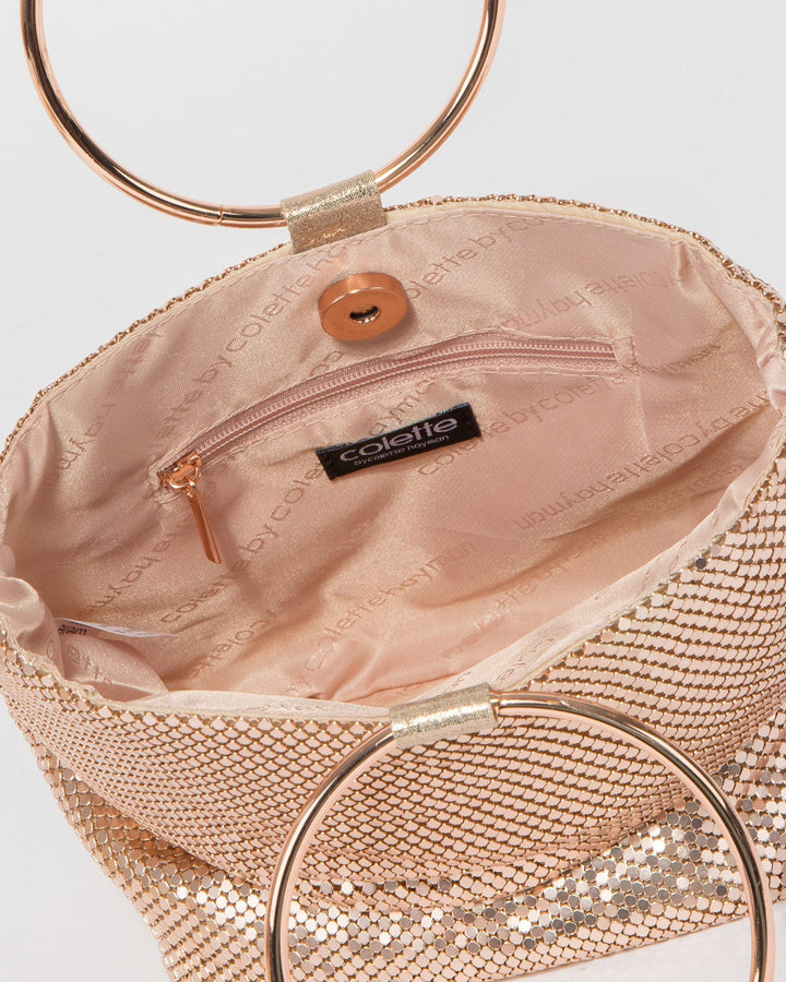 Colette by Colette Hayman Rose Gold Robyn Disco Bag