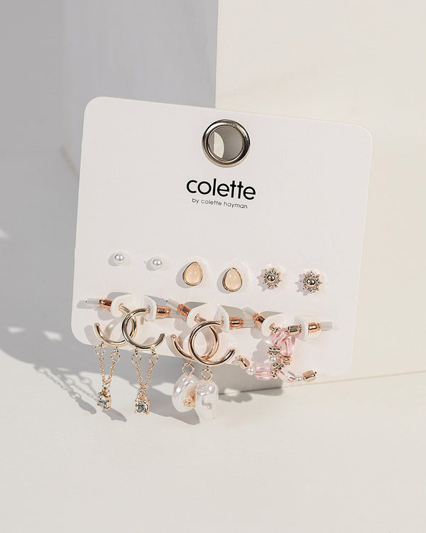 Colette by Colette Hayman Rose Gold Sun Pearl Earring Pack