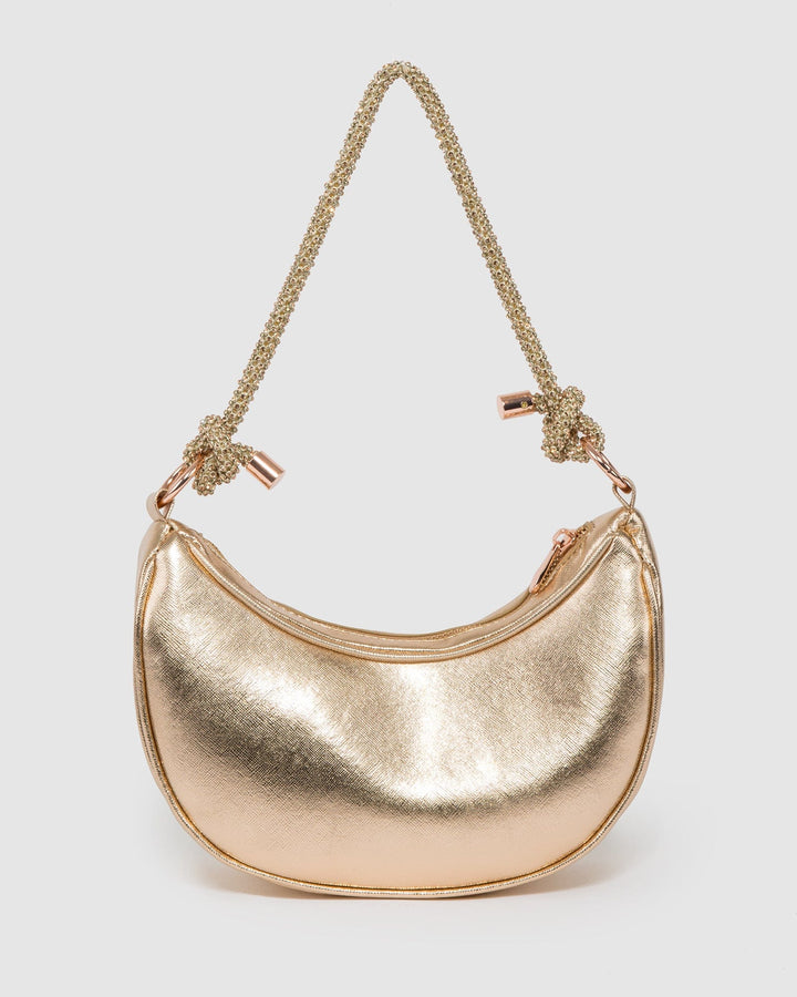 Colette by Colette Hayman Rose Gold Tarryn Cresent Shoulder Bag