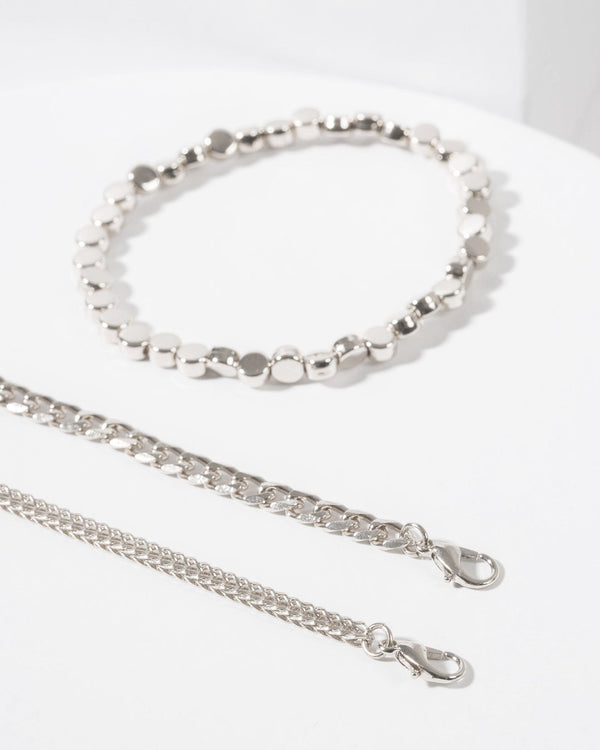 Colette by Colette Hayman Silver 3 Pack Chain Bracelet