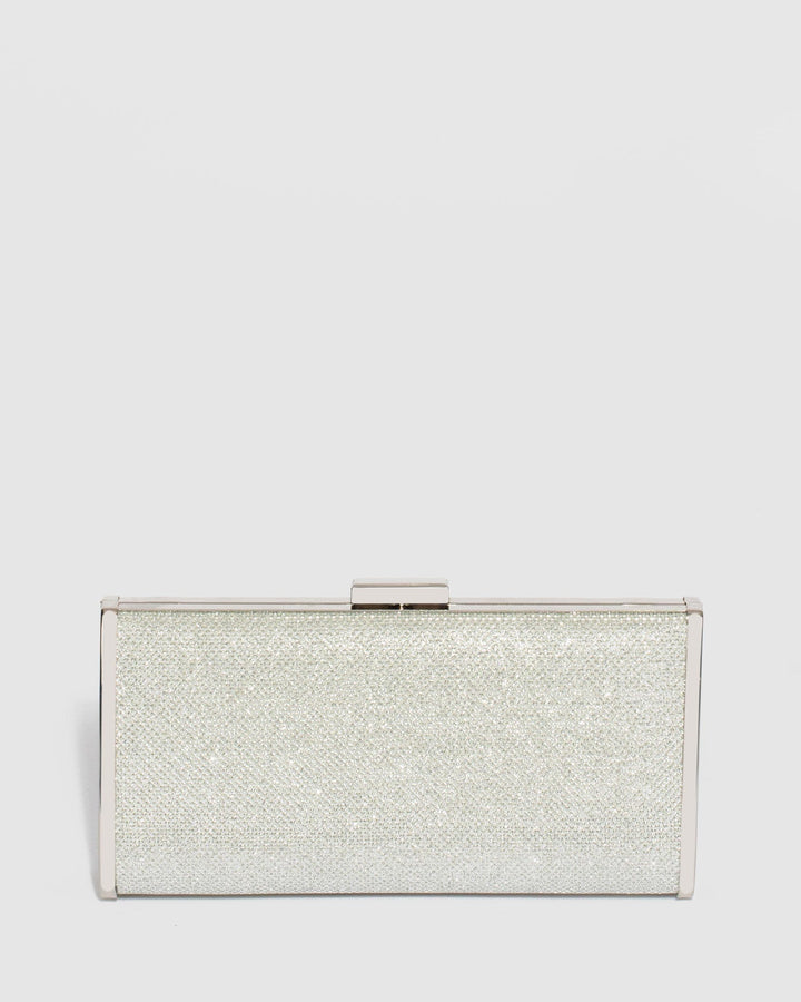 Colette by Colette Hayman Silver Anela Hardcase Clutch Bag