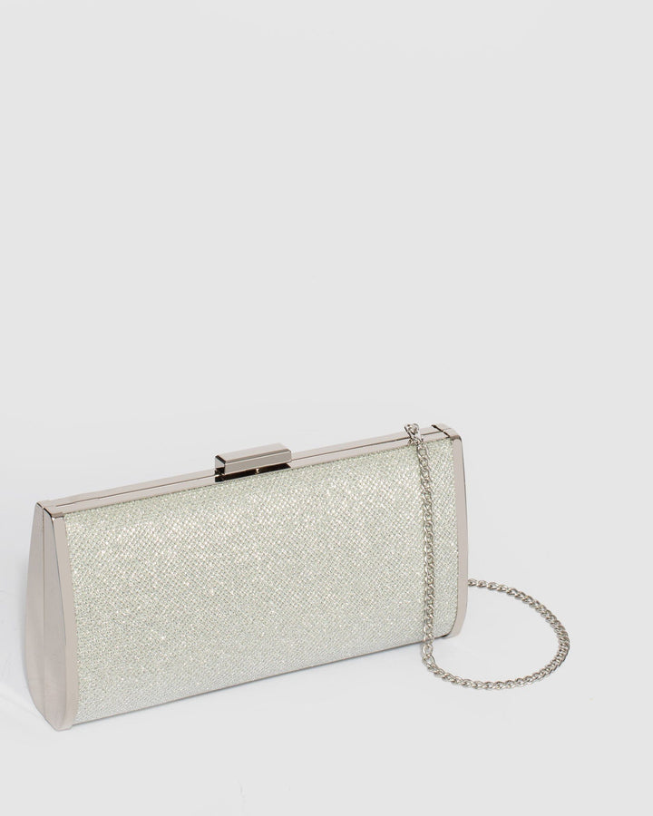 Colette by Colette Hayman Silver Anela Hardcase Clutch Bag