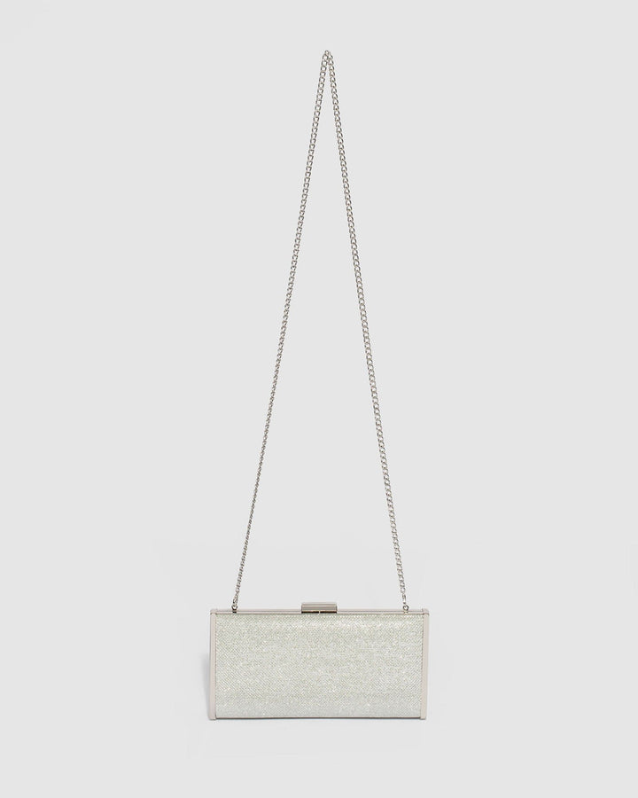 Colette by Colette Hayman Silver Anela Hardcase Clutch Bag