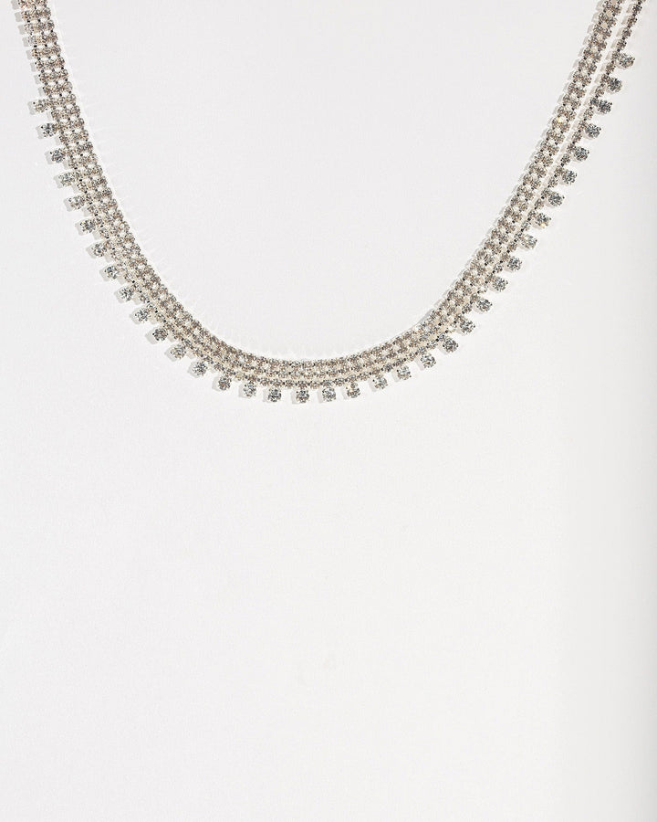Colette by Colette Hayman Silver Chunky Double Row Necklace