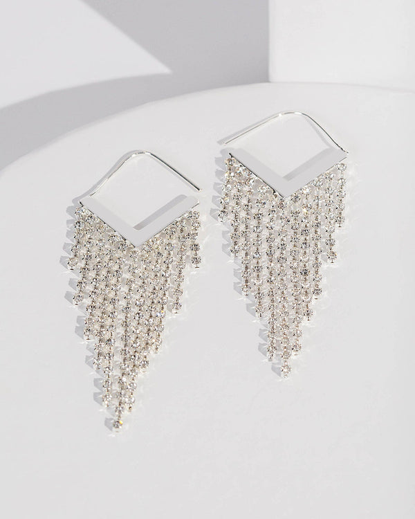 Colette by Colette Hayman Silver Crystal Earrings