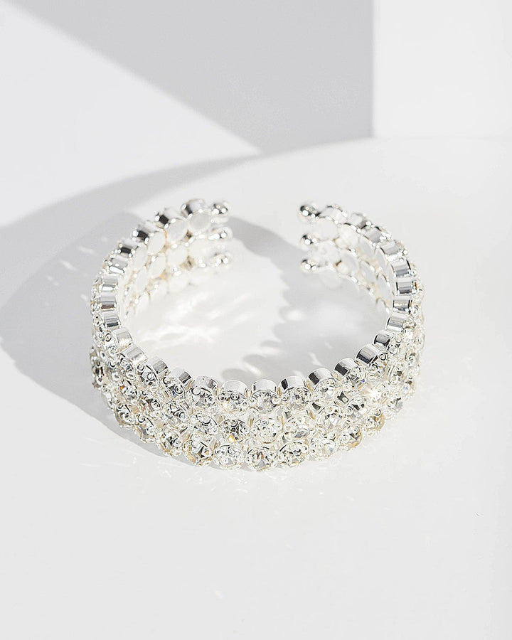 Colette by Colette Hayman Silver Crystal Linked Bracelet