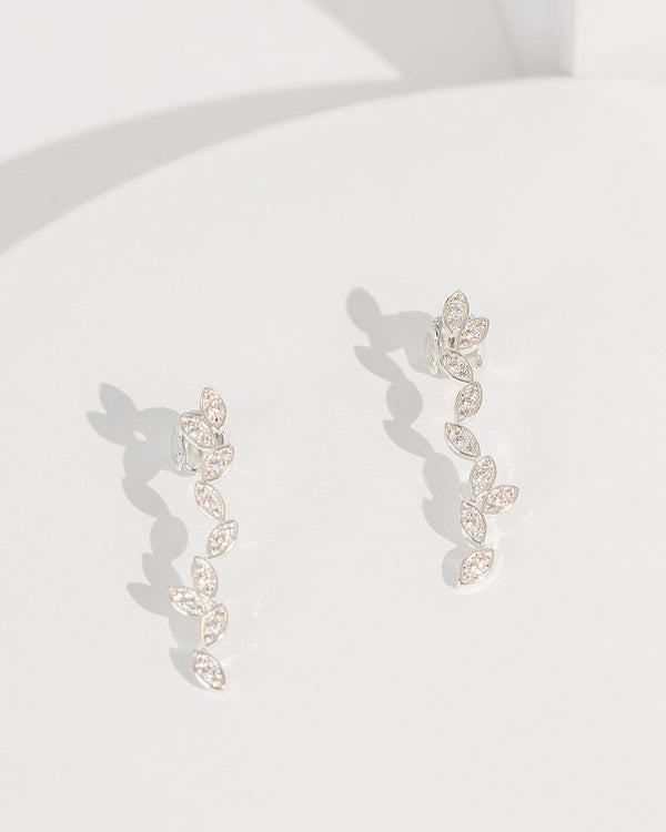 Colette by Colette Hayman Silver Cubic Zirconia Ellipse Cluster Earrings