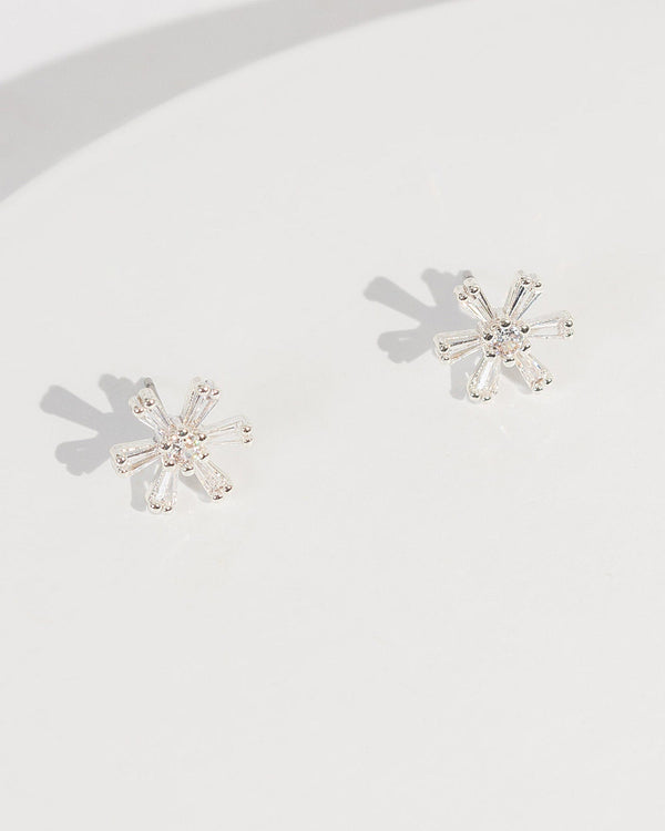 Colette by Colette Hayman Silver Cubic Zirconia Star Stud Earrings