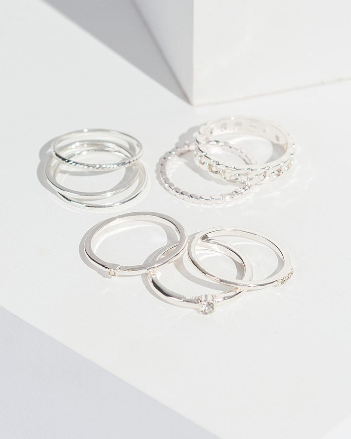 Colette by Colette Hayman Silver Fine Band Ring Pack