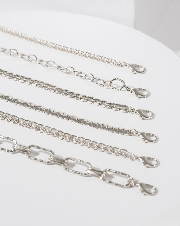 Colette by Colette Hayman Silver Fine Chain Multi Bracelet