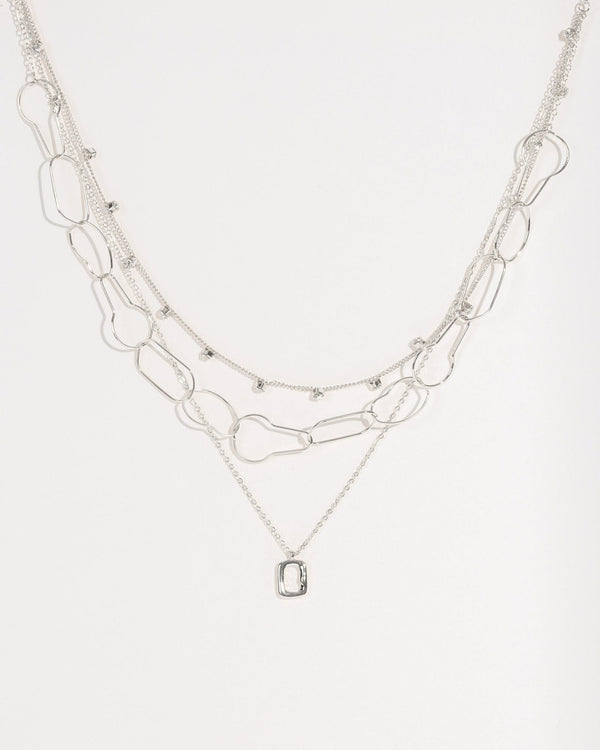 Colette by Colette Hayman Silver Fine Chain Organic Shape Necklace