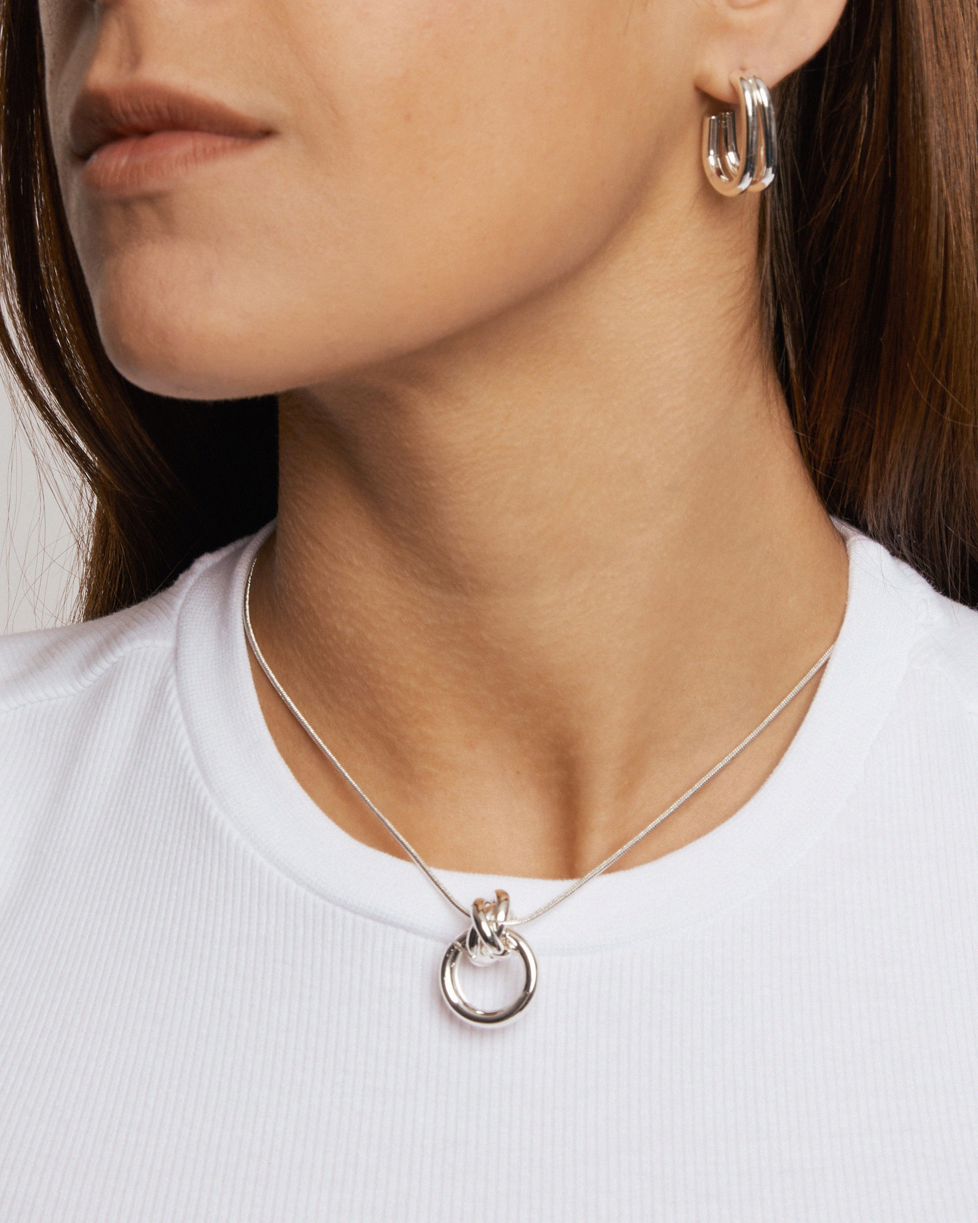 Silver Knotted Loops Necklace | colette hayman