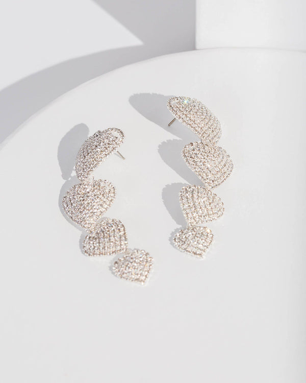 Colette by Colette Hayman Silver Love Crystal Earrings