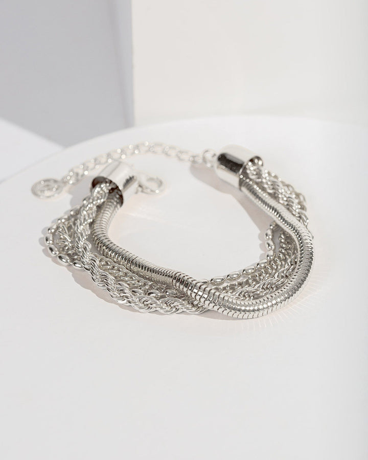 Colette by Colette Hayman Silver Multi Chain Bracelet