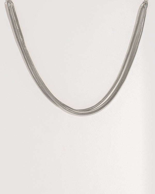 Colette by Colette Hayman Silver Multi Snake Chain Necklace