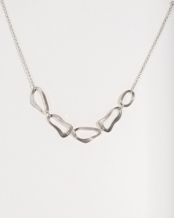Colette by Colette Hayman Silver Organic Textural Metal Necklace