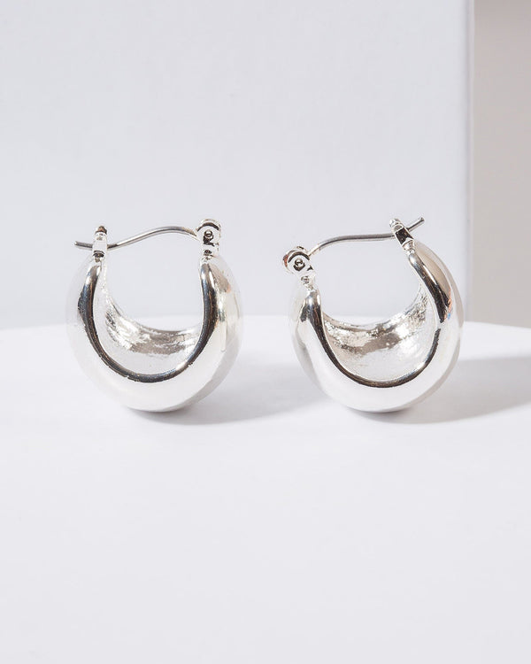 Colette Silver Hoop Earrings main image 1