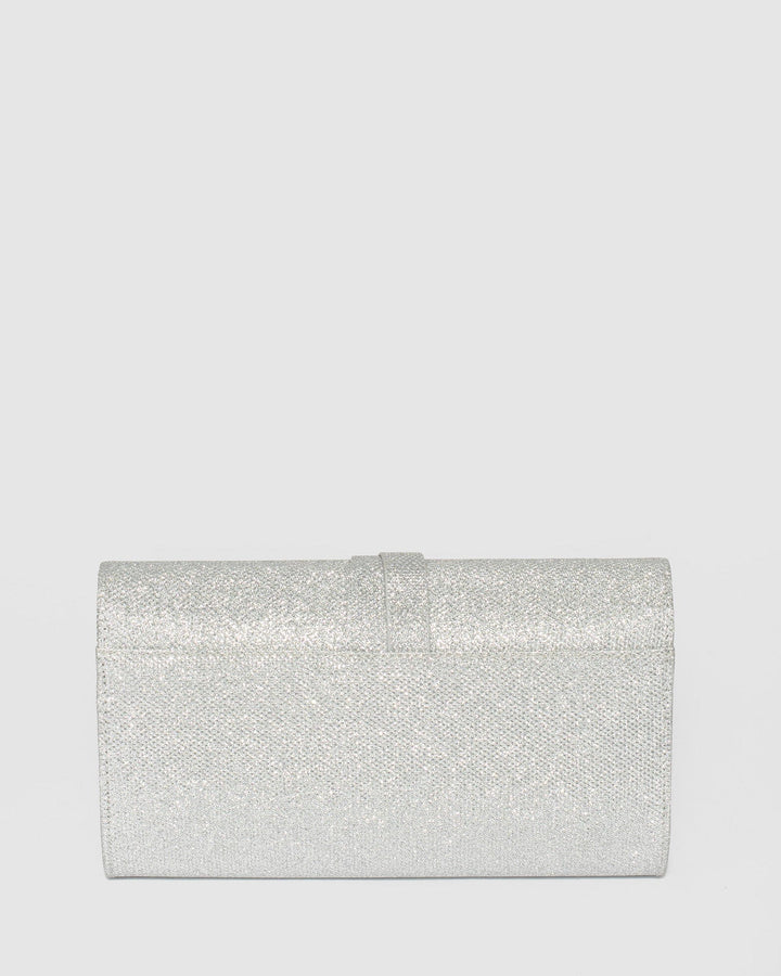 Colette by Colette Hayman Silver Sophia Envelope Clutch Bag
