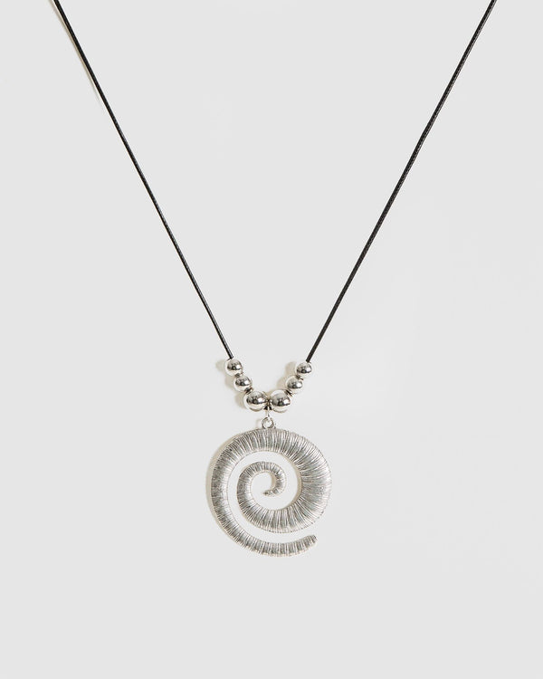 Colette by Colette Hayman Silver Spiral Chord Necklace