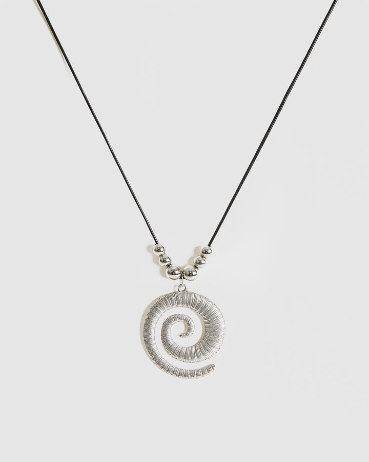 Colette by Colette Hayman Silver Spiral Chord Necklace
