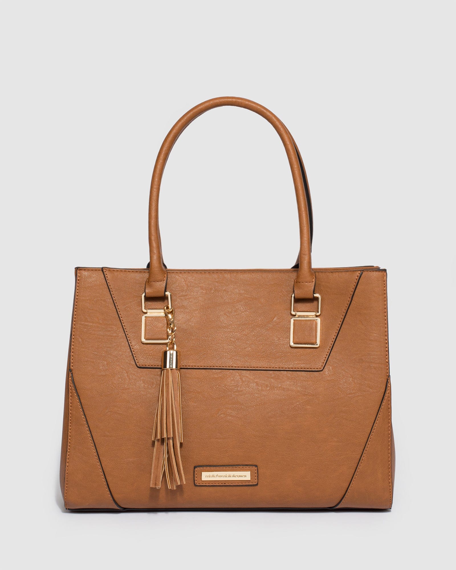 Tan Demi Panel Tote Bag Online
