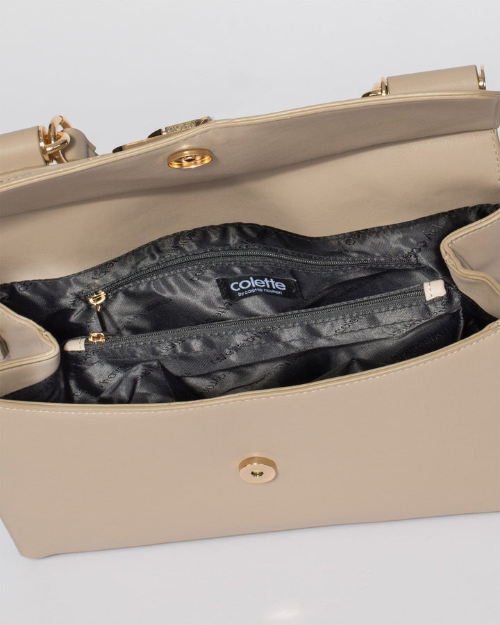 Colette by Colette Hayman Taupe Asma Top Handle Bag