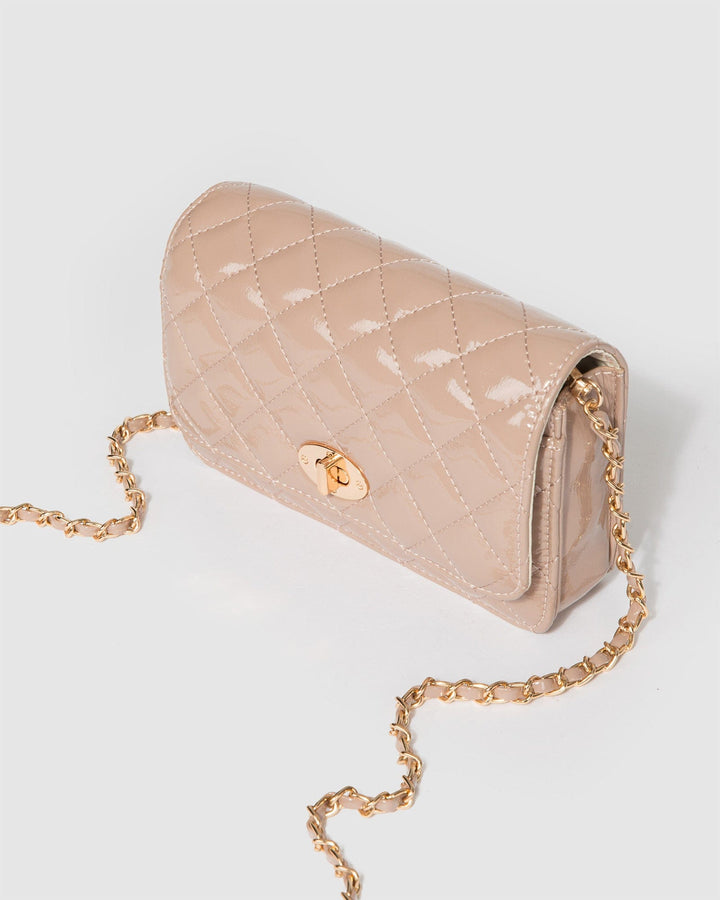 Colette by Colette Hayman Taupe Eboni Quilted Crossbody Bag