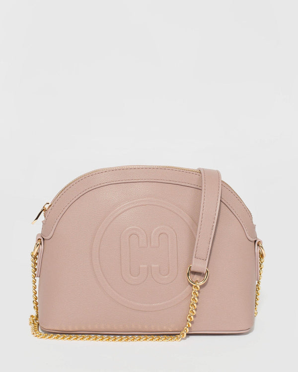 Colette by Colette Hayman Taupe Raina Embossed Crossbody Bag