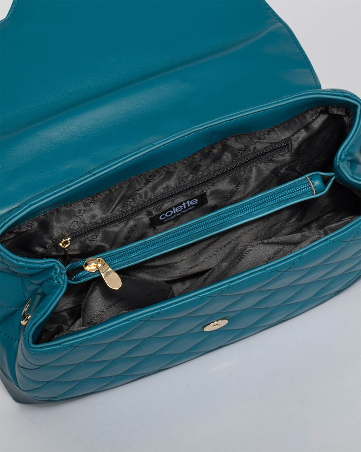 Colette by Colette Hayman Teal Asma Panel Quilt Bag