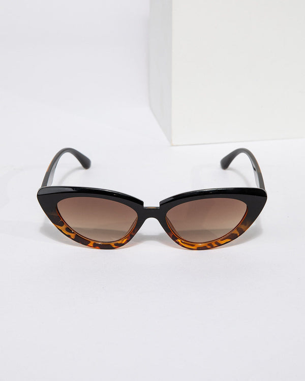 Colette by Colette Hayman Tortoiseshell Cut-Out Cat-Eye Shape Sunglasses
