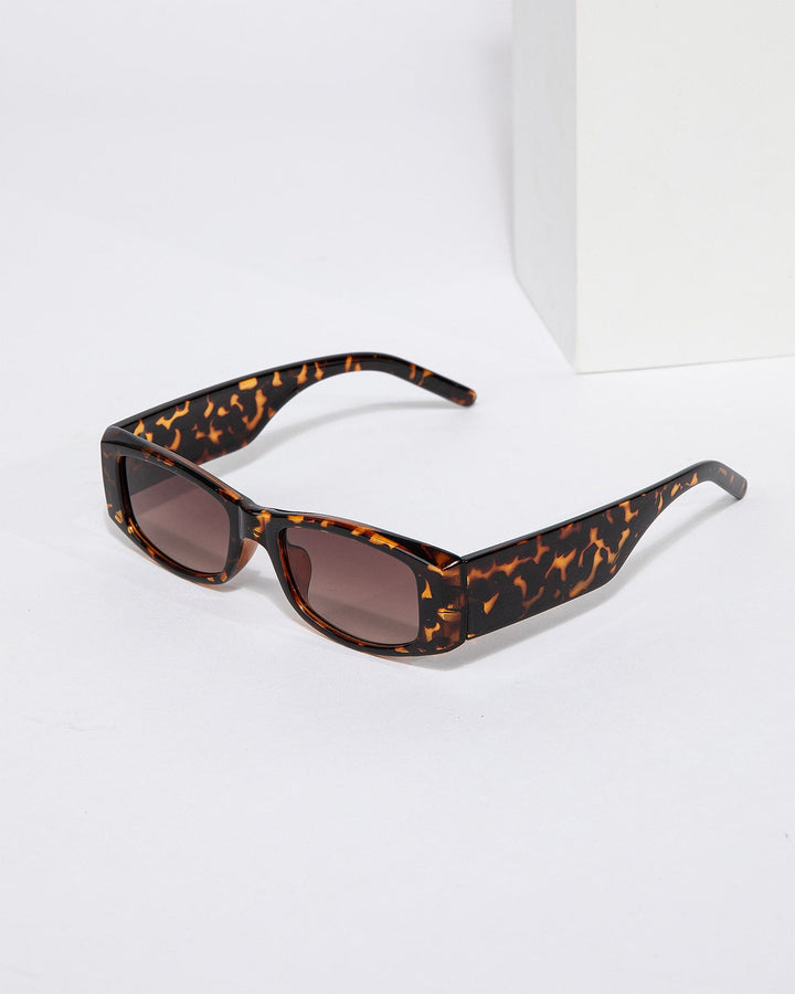 Colette by Colette Hayman Tortoiseshell Rectangle Thick Framed Sunglasses