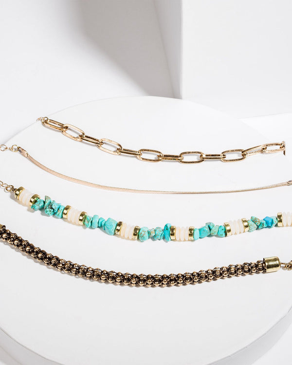 Colette by Colette Hayman Turquoise Stone & Multi Bracelet Pack