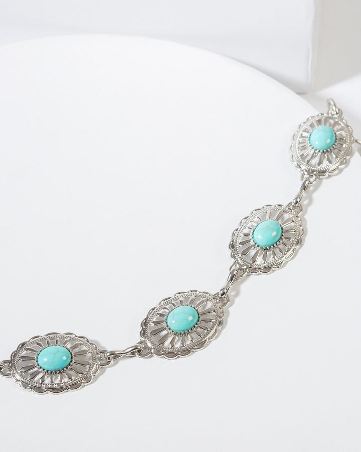 Colette by Colette Hayman Turquoise Western Chain Belt