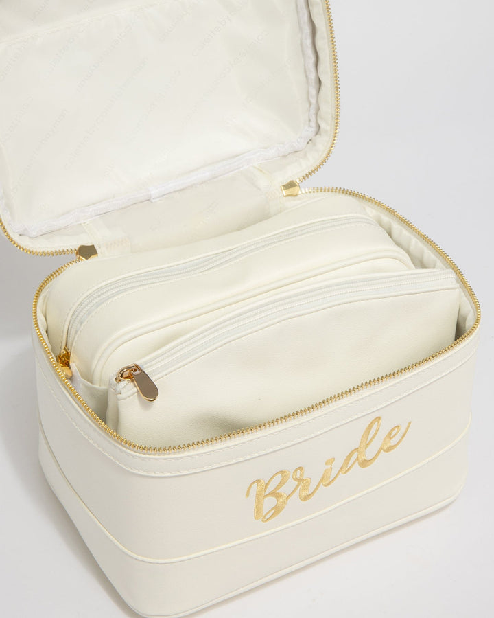 Colette by Colette Hayman White Bride Cosmetic Case