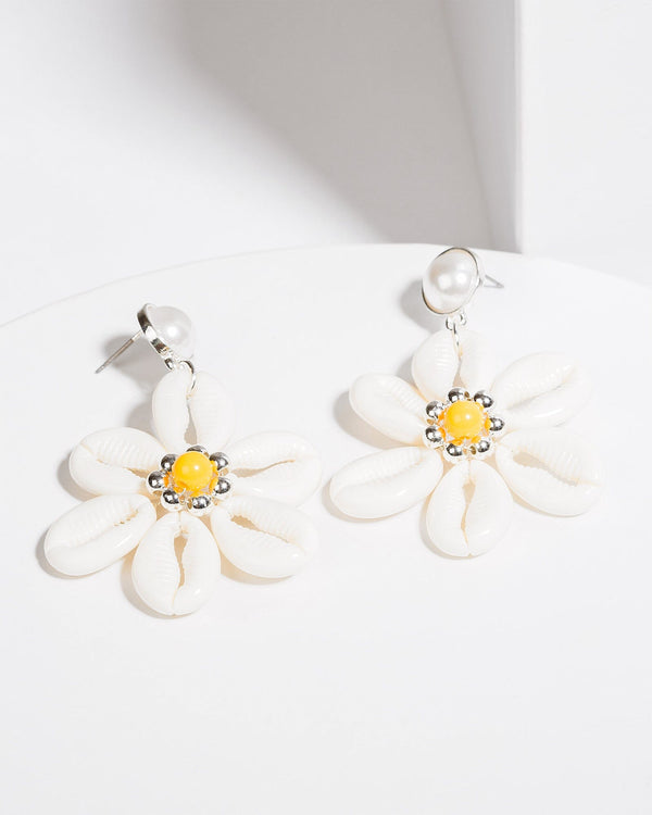 Colette by Colette Hayman White Coastal Cluster Drop Earrings