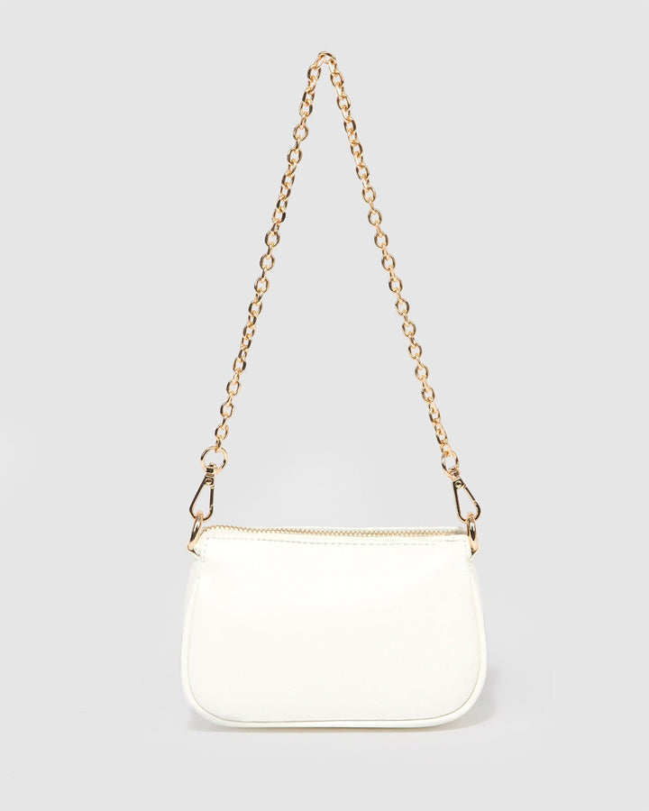 Colette by Colette Hayman White Gaia Chain Mini Shoulder Bag