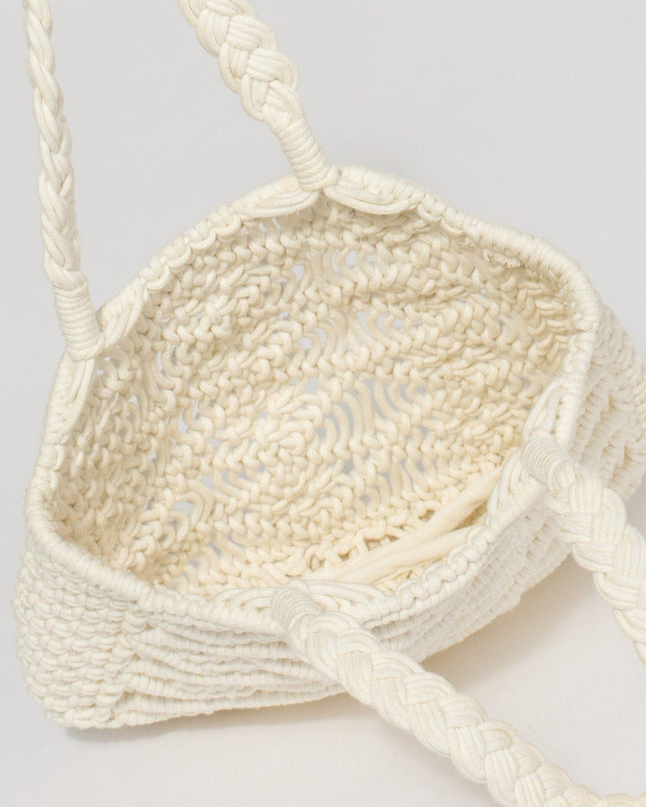 Colette by Colette Hayman White Georgia Crochet Small Bag