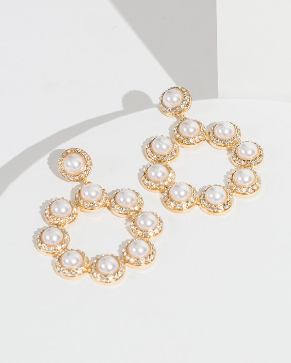 Colette by Colette Hayman White Halo Pearl Earrings