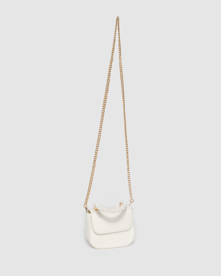 Colette by Colette Hayman White Jada Bead Mini Bag