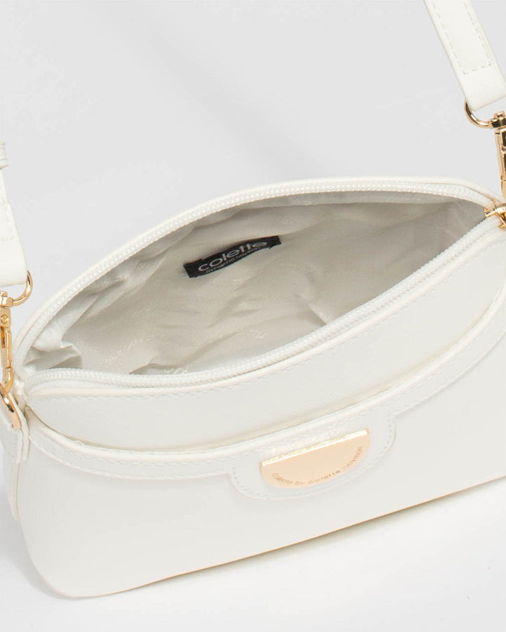 Colette by Colette Hayman White Karen Plate II Crossbody Bag