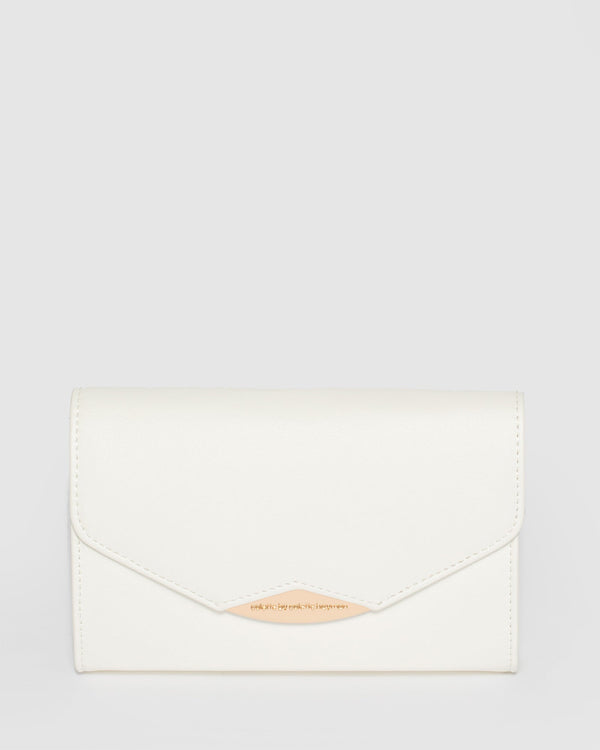 Colette by Colette Hayman White Madi Envelope Clutch Bag