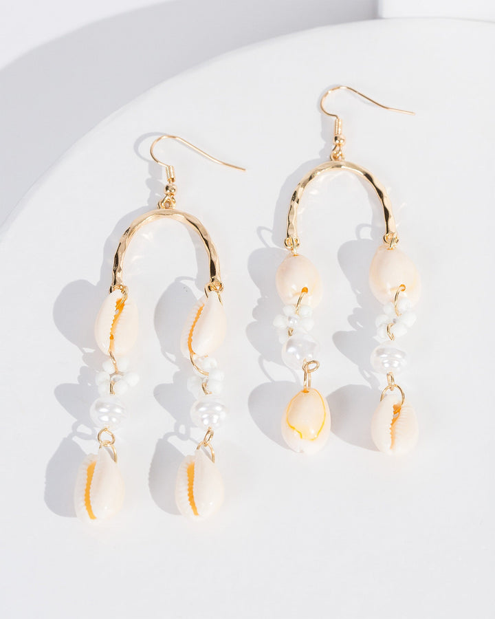 Colette by Colette Hayman White Ocean Arch Statement Earrings