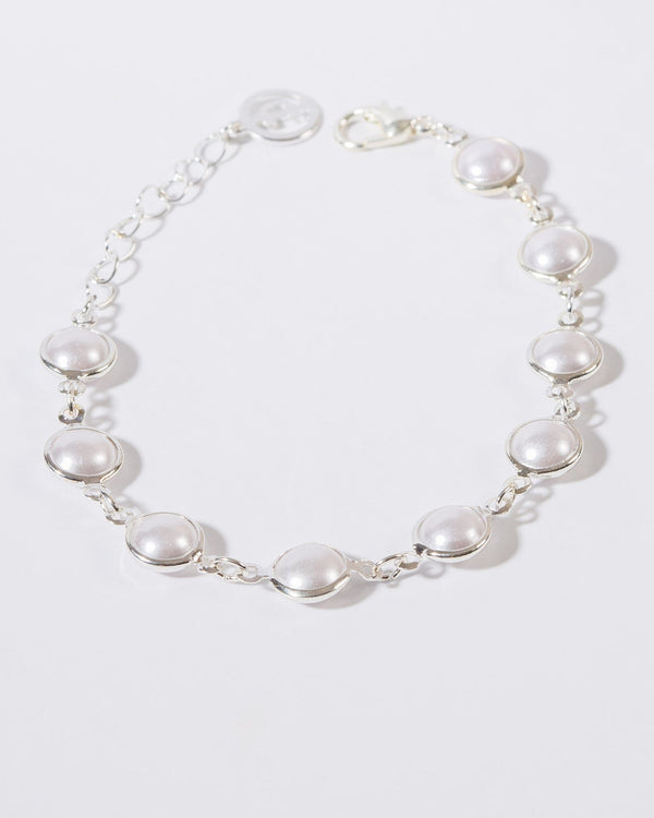 Colette by Colette Hayman White Pearl Ball Chain Bracelet