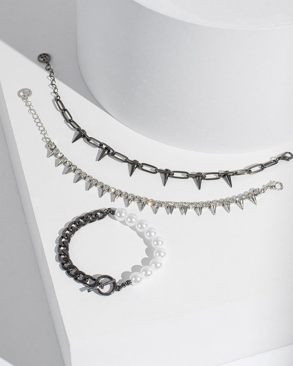 Colette by Colette Hayman White Pearl Chain Bracelet Pack