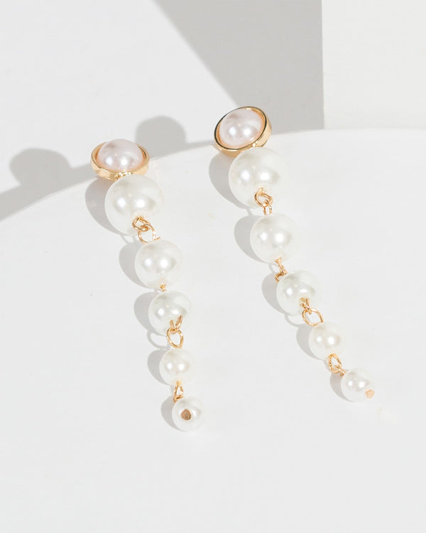 Colette by Colette Hayman White Pearl Drop Earrings